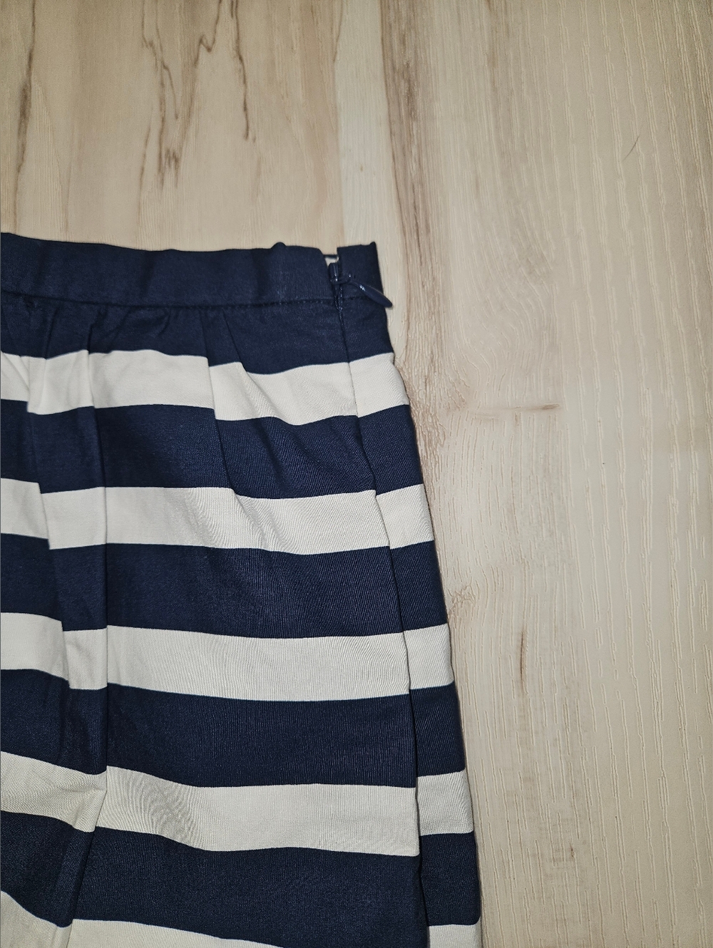 Banana Republic Factory Floral Stripe A-Line Skirt Navy White Women's Size 6 - Picture 7 of 11